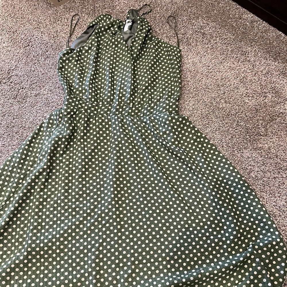 NSR green polka dot dress